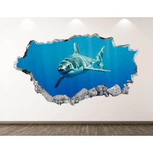 Kt Grup Vahşi Köpek Balıkları Full Hd Baskı 3D Sticker Kaplama