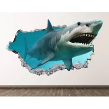 Kt Grup Vahşi Köpek Balıkları Full Hd Baskı 3D Sticker Kaplama