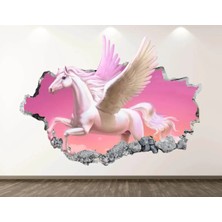 Kt Grup Sevimli Unicornlar Full Hd Baskı Çocuk Odası 3D Sticker Kaplama