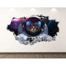 Kt Grup Sevimli Kedicikler Full Hd Baskı 3D Çocuk Odası Duvar Sticker