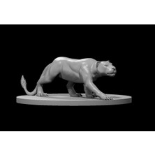 3duman Jaguar Figürü - Beyaz - 10/15 cm
