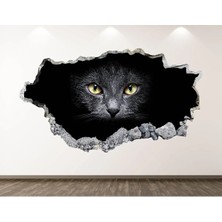 Kt Grup Sevimli Kedicikler Full Hd Baskı 3D Çocuk Odası Duvar Sticker