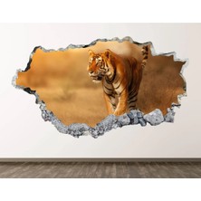 Kt Grup Asya Ormanlarının Kralı Kaplan Full Hd Baskı 3D Modern Duvar Sticker