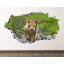 Kt Grup Asya Ormanlarının Kralı Kaplan Full Hd Baskı 3D Modern Duvar Sticker