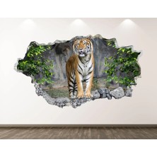 Kt Grup Asya Ormanlarının Kralı Kaplan Full Hd Baskı 3D Modern Duvar Sticker