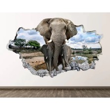 Kt Grup Vahşi Doğa Muhteşem Hayvanlar Full Hd Baskı 3D Modern Duvar Sticker