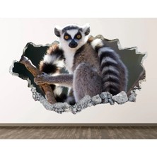 Kt Grup Vahşi Doğa Muhteşem Hayvanlar Full Hd Baskı 3D Modern Duvar Sticker