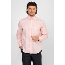 Erkek Pembe Uzun Kol Regular Fit Gömlek