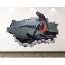 Kt Grup Dinozorlar Full Hd Baskı 3D Modern Duvar Sticker Seti