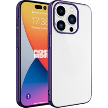 CoverZone iPhone 15 Pro Max ile Uyumlu Kılıf Şeffaf Arka Yüzey Sert Pc Renkli Çerçeveli Z-Riksos Kapak