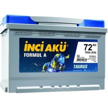 Inci Akü 12V 72 Amper Akü , 72 Ah Akü 048