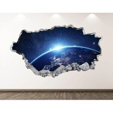 Kt Grup Güneş Sistemi ve Gezegenler Full Hd Baskı 3D Modern Duvar Sticker