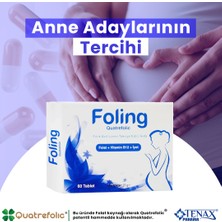 Tenax Pharma Foling Quatrefolic 60 Tablet Folik Asit, B12 Vitamini, İyot