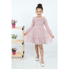 Çocuk Yolu Kids Çocukyolukids Puantiyeli Tüllü Pudra Kız Çocuk Elbise A1111141111016