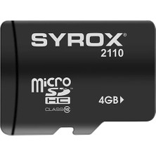Syrox Mc4 4gb Micro Sd Hafıza Kartı Class 10