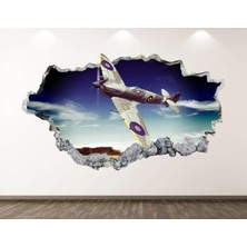 Kt Grup Hava Araçları Full Hd Baskı 3D Modern Duvar Sticker