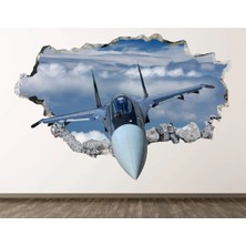 Kt Grup Hava Araçları Full Hd Baskı 3D Modern Duvar Sticker