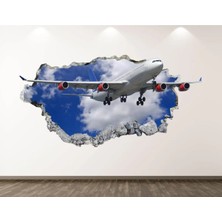 Kt Grup Hava Araçları Full Hd Baskı 3D Modern Duvar Sticker