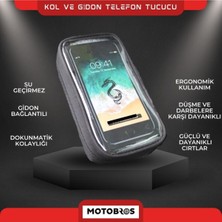 Bike Sky Motosiklet Kola Takılan Telefon Tutucu Kol Telefon Tutucu Su Geçirmez 6.7" (Dayanıklı)