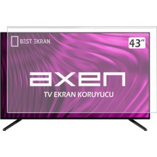 Best Ekran Axen 43" Inç Tv Ekran Koruyucu Kırılmaz Şeffaf Panel Full Hd