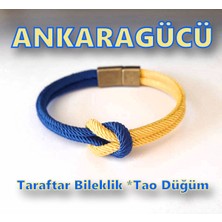 Urlanumis Ankaragücü Taraftar Bileklik Magnet Kapama Tao Düğüm 18/19/20/21/22 Cm.