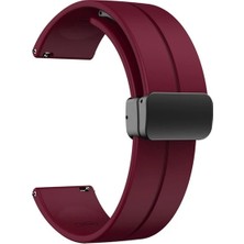 Basias Amazfit Gtr 3 / Amazfit Gtr 3 Pro Uyumlu Magnet Tokalı Silikon Kordon (22MM)