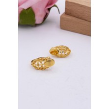 Latif Kuyumcu 22 Ayar Altın Küpe J Klips Kadın Küpe