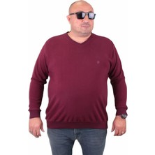 Starbattal Büyük Beden Selanik V Yaka Classic Sweat 23201 Murdum