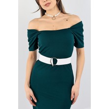 Fiori Halka ve Halter Tokalı Lastik Kemer
