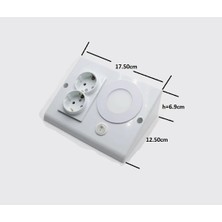 Masfitech Dolap & Tezgah Altı Prizli Aydınlatma 3 Watt (Gün Işığı 4000K)