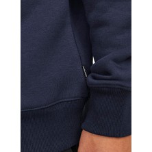 Jack & Jones Bisiklet Yaka Lacivert Erkek Sweatshırt 12241106_JPRBLABLAKE Sweat Crew Nec