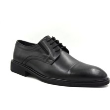 Prego (Stilloni) Deri Eva Taban Bağcıklı Erkek Klasik Ayakkabı Siyah