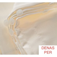 Denas Store Saten Güneşlik Perde 1. Kalite Beyaz - Krem