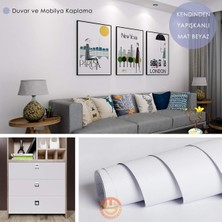 Technosmart 60CM×300CM Kendinden Yapışkanlı Mat Görünümlü Duvar Kağıdı Mutfak Dolap Masa Kaplama
