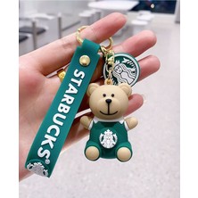 Bear & Pear Bearista Yeşil Ayıcık Kahve Starbuck Anahtarlık ve Çanta Süsü