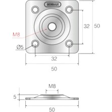 Vera Hediyelik Eşya 4'lü Ceviz Renk 12 cm Ahşap Konik Ayak Koltuk Ayağı-Baza-Tv Ünitesi-Mobilya-Çap:4.6 cm 3301000000517