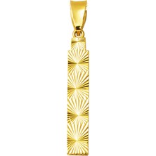 Bilezikci 14 Ayar Altın Işlemeli I Harfi Kolye Ucu