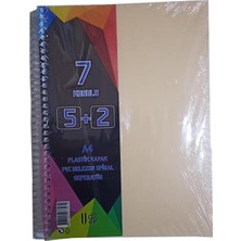 Glanart A4 Boy 5 + 2 Ayraçlı Defter Dersane Defteri 5 Kareli 2 Çizgili 175 Yaprak Udep