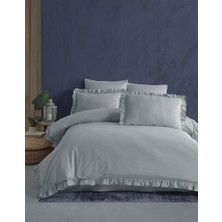 Çeyizlik Fırfırlı %100 Pamuk Urban&chic Çift Kişilik Florit  Nevresim Takımı 6 Parça "özel Kutuda"