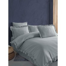Çeyizlik Fırfırlı %100 Pamuk Urban&chic Çift Kişilik Florit  Nevresim Takımı 6 Parça "özel Kutuda"