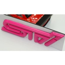 Dk Subaru Sti Pembe Metal 3m 3D Bagaj Yazı Logo Orjinal Ürün