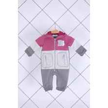 Baby Hola Babyhola Kız Erkek Fermuarlı Kapüşonlu Spor Tulum 12645