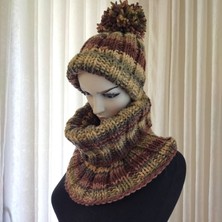 NV Sisters Örgü Bere ve Boyunluk 2'li Set