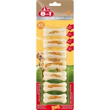 8in1 Delights Strong Xs Tavuklu Köpek Ödül Kemiği 7'li 140 gr