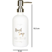 Miniminti Beyaz Cam El Sabunu Şişesi - 500 ml (Hand Wash)