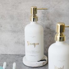 Miniminti Beyaz Cam Şampuan Şişesi - 500 ml (Shampoo)