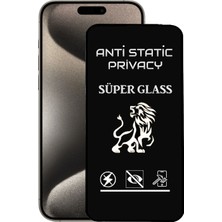 Case World Caseworld Apple iPhone 15 Pro Max Tam Kaplayan Anti Statik Görünmez Safir Ekran Koruyucu Hayalet Cam