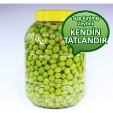 Zeytunca Kendin Tatlandır Ham Yeşil Zeytin Küçük Çekirdekli 3.5 kg