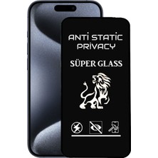 Case World Caseworld Apple iPhone 15 Pro Tam Kaplayan Anti Statik Görünmez Safir Ekran Koruyucu Hayalet Cam