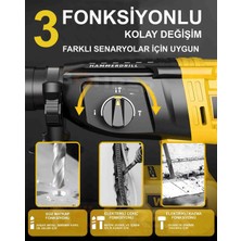 Böhrer Çift Akülü V258 5000MAH Darbeli 3 Fonksiyon Kırıcı Delici Hilti Matkap , Çekiçli Darbeliı Matkap